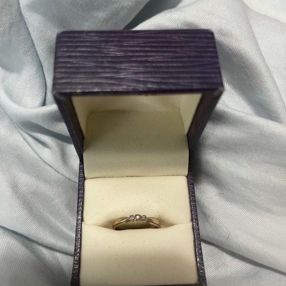 COPY - 10k gold and diamond rings all 3 together for 320 - Picture 2 of 4